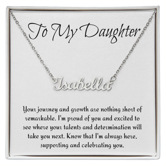 To My Daughter Nameplate necklace